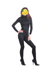 Unicolor Black Spandex Unisex Full body Zentai Suit